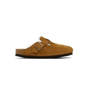 BIRKENSTOCK - Tan Boston Shearling Slip-on Loafers - Size 37 (6-6.5)